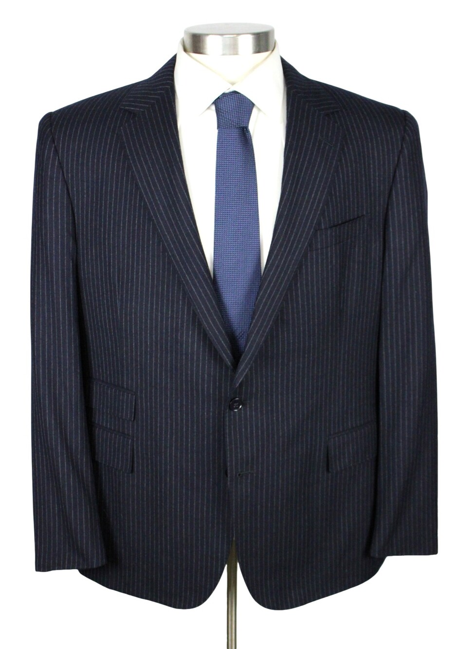 Ralph Lauren Purple Label Gregory Suit Jacket 46 R (56 EU) Mens Navy Stripe Wool